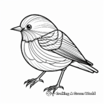Printable Abstract Art Mockingbird Coloring Pages 1