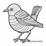 Printable Abstract Art Mockingbird Coloring Pages 3