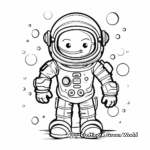 Printable Abstract Astronaut Coloring Pages for Artists 1
