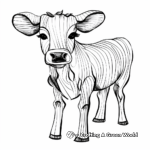 Printable Abstract Baby Cow Coloring Pages for Artists 2