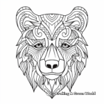 Printable Abstract Bear Head Coloring Pages 4