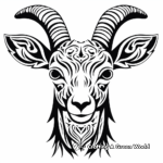 Printable Abstract Bighorn Sheep Coloring Pages for Artists 2