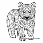Printable Abstract Brown Bear Coloring Pages 3