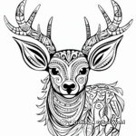 Printable Abstract Buck Coloring Pages for Artists 3
