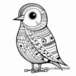 Printable Abstract Budgie Coloring Pages for Artists 1