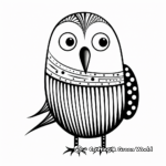 Printable Abstract Budgie Coloring Pages for Artists 3