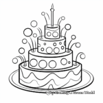 Printable Abstract Cake Design Coloring Pages 1