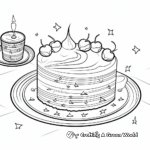 Printable Abstract Cake Design Coloring Pages 3