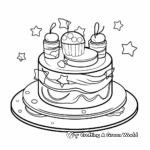 Printable Abstract Cake Design Coloring Pages 4