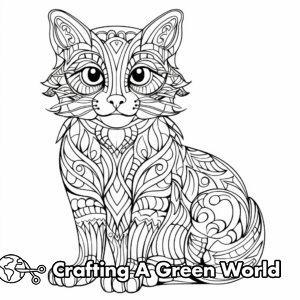Detailed Cat Coloring Pages - Free & Printable!