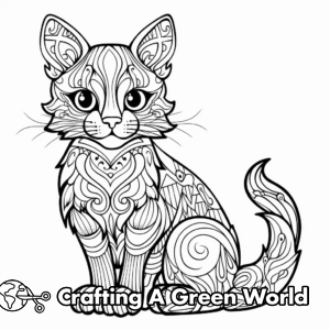 Detailed Cat Coloring Pages - Free & Printable!
