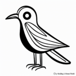 Printable Abstract Chickadee Coloring Pages for Artists 1