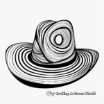 Printable Abstract Cowboy Hat Coloring Pages for Artists 1