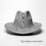 Printable Abstract Cowboy Hat Coloring Pages for Artists 2