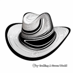 Printable Abstract Cowboy Hat Coloring Pages for Artists 3