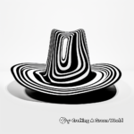 Printable Abstract Cowboy Hat Coloring Pages for Artists 4