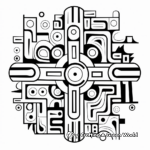 Printable Abstract Cross Coloring Pages for Artists 2