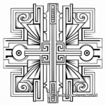 Printable Abstract Cross Coloring Pages for Artists 3