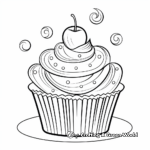 Printable Abstract Cupcake Coloring Pages for Artists 1