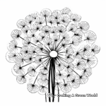 Printable Abstract Dandelion Coloring Pages for Artists 1