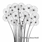 Printable Abstract Dandelion Coloring Pages for Artists 4