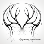 Printable Abstract Deer Antler Coloring Pages for Artists 2