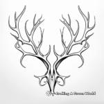 Printable Abstract Deer Antler Coloring Pages for Artists 4