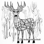 Printable Abstract Deer Coloring Pages for Artists 3