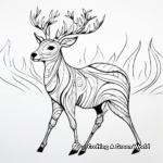 Printable Abstract Deer Coloring Pages for Artists 4