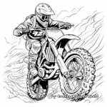 Printable Abstract Dirt Bike Coloring Pages for Artists 2