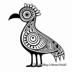Printable Abstract Dodo Bird Coloring Pages for Artists 2