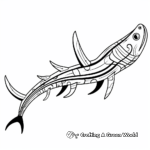 Printable Abstract Elasmosaurus Coloring Pages for Artists 4