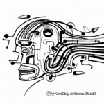 Printable Abstract Electric Eel Coloring Pages for Artists 4