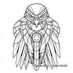 Printable Abstract Falcon Coloring Pages for Artists 1
