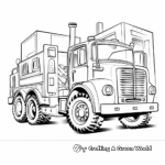 Printable Abstract Fire Truck Coloring Pages for Artists 4