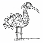 Printable Abstract Flamingo Coloring Pages for Artists 1