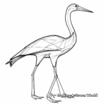 Printable Abstract Flamingo Coloring Pages for Artists 2