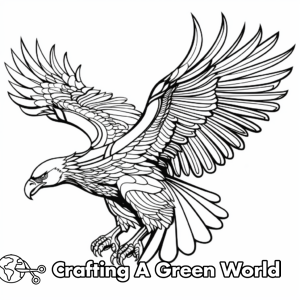 Flying Eagle Coloring Pages - Free &amp; Printable!