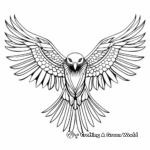 Printable Abstract Flying Eagle Coloring Pages for Artists 2