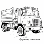 Printable Abstract Garbage Truck Coloring Pages for Artists 1