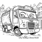 Printable Abstract Garbage Truck Coloring Pages for Artists 4