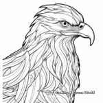Printable Abstract Golden Eagle Coloring Pages for Artists 1