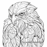 Printable Abstract Golden Eagle Coloring Pages for Artists 2