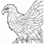 Printable Abstract Golden Eagle Coloring Pages for Artists 3