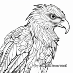 Printable Abstract Golden Eagle Coloring Pages for Artists 4