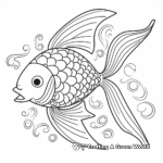 Printable Abstract Goldfish Coloring Pages 1