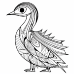 Printable Abstract Goose Coloring Pages for Artists 1