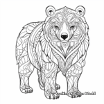 Printable Abstract Grizzly Bear Coloring Pages for Artists 4