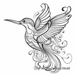 Printable Abstract Hummingbird Coloring Pages for Artists 2