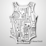 Printable Abstract Leotard Coloring Pages for Artists 2